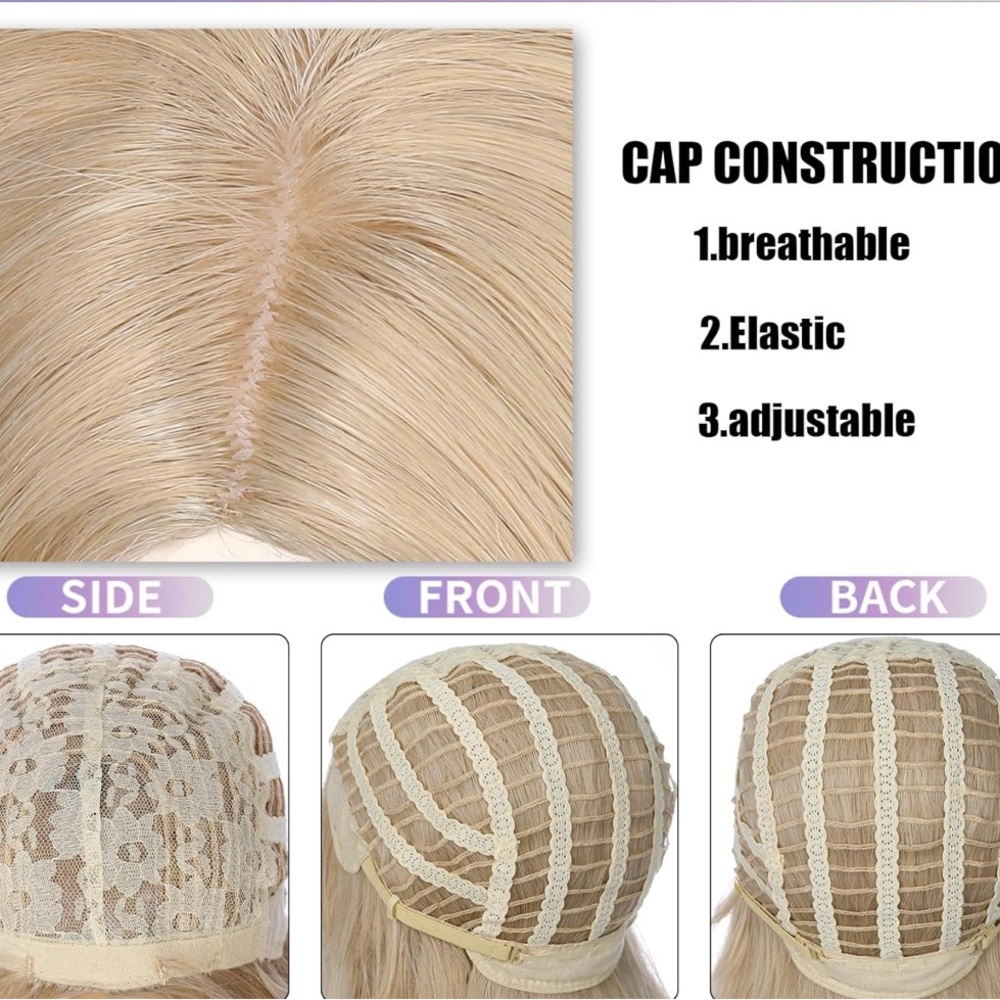 HAIR, 30” center part, light layer, Blonde - Picture 6 of 10